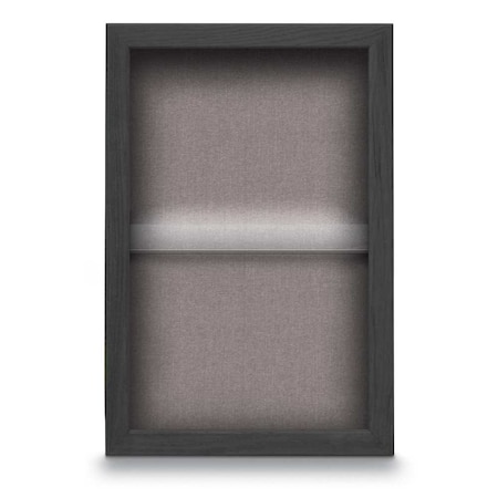 United Visual Products Indoor Enclosed Combo Board, 48"x36", Black Frame/Black Porcelain & Buff UVCB4836B-BLKPORC-BUFF